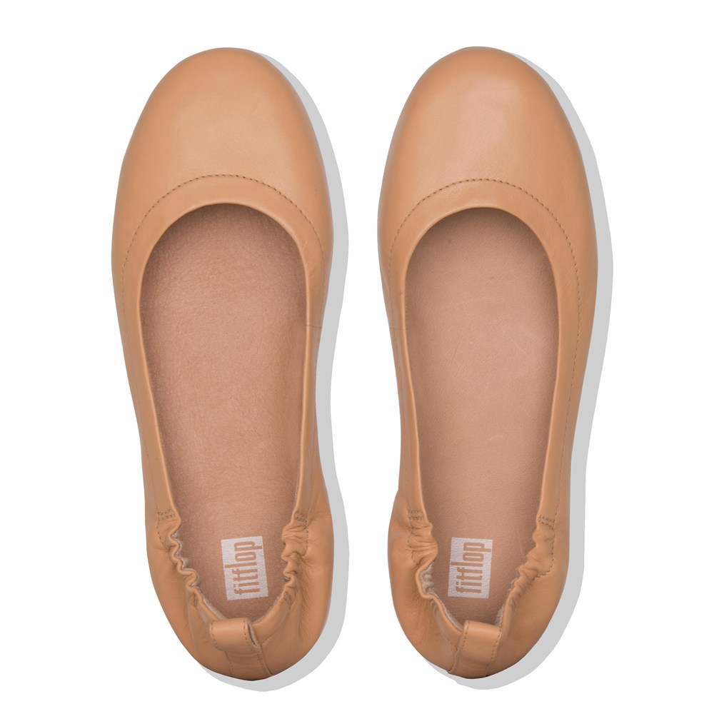 Fitflop Womens Ballet Flats Brown - Allegro Soft Leather - ZS7186209